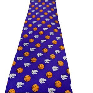 Kansas State University Wildcats Basketball Necktie Purple Mens 58” Silk